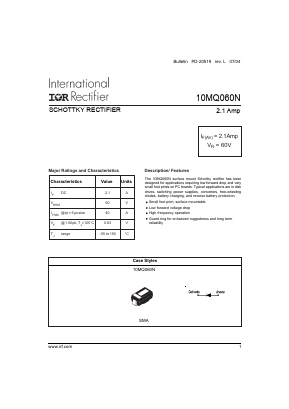 10MQ060NPBF Datasheet PDF International Rectifier