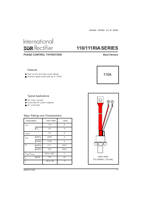 110RIA Datasheet PDF International Rectifier