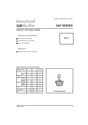 8AF4RLV Datasheet PDF International Rectifier