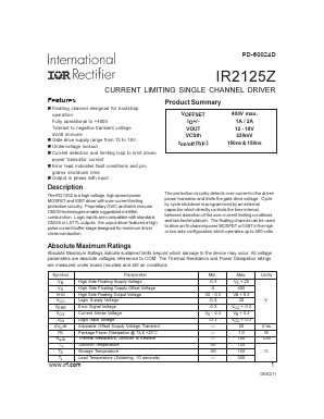 IR2125Z Datasheet PDF International Rectifier