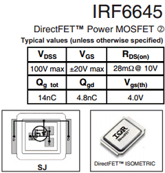IRF6645 Datasheet PDF International Rectifier