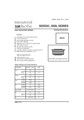 SD553C36S50L Datasheet PDF International Rectifier