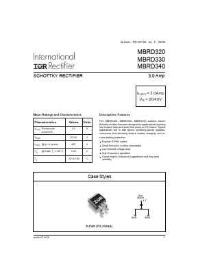 MBRD320TRR Datasheet PDF International Rectifier