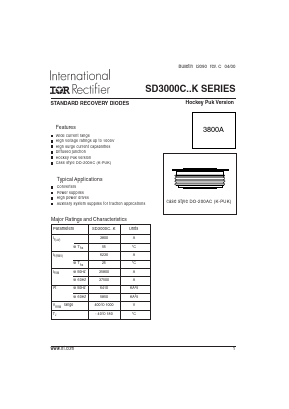 SD3000C Datasheet PDF International Rectifier
