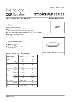ST380CH04C3PBF Datasheet PDF International Rectifier