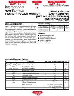 JANTXV2N6766 Datasheet PDF International Rectifier