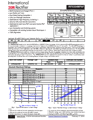 IRF8304MTRPBF Datasheet PDF International Rectifier
