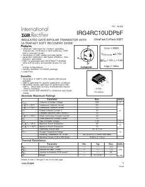 IRG4RC10UDPBF Datasheet PDF International Rectifier