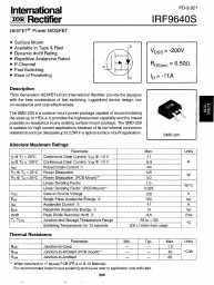 IRF9640S Datasheet PDF International Rectifier