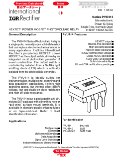 PVU414S Datasheet PDF International Rectifier