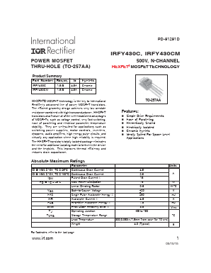 IRFY430C Datasheet PDF International Rectifier