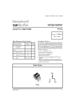 19TQ015STRRPBF Datasheet PDF International Rectifier