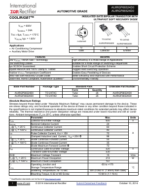 AUIRGP66524D0 Datasheet PDF International Rectifier