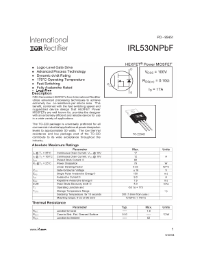 IRL530NPBF Datasheet PDF International Rectifier