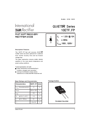 10ETF10FP Datasheet PDF International Rectifier