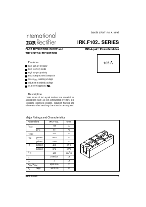 IRKF102 Datasheet PDF International Rectifier