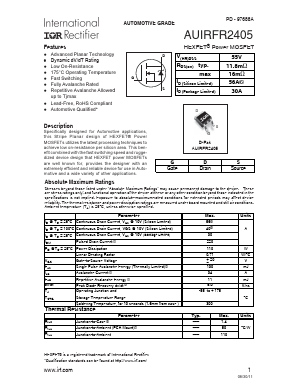 AUIRFR2405 Datasheet PDF International Rectifier