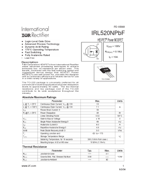 IRL520NPBF Datasheet PDF International Rectifier
