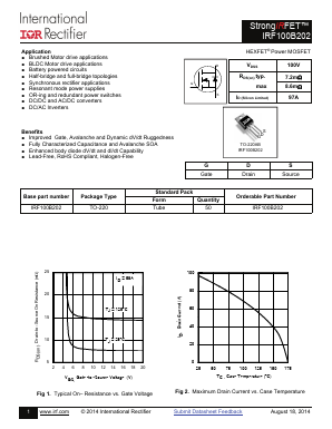 IRF100B202 Datasheet PDF International Rectifier