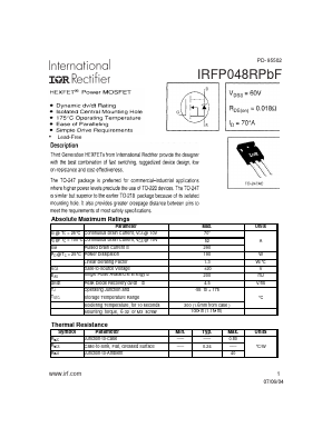 IRFP048RPBF Datasheet PDF International Rectifier