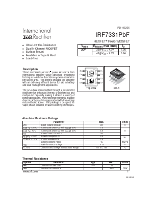 IRF7331PBF Datasheet PDF International Rectifier