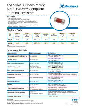 SMC1502203DLF13 Datasheet PDF IRC - a TT electronics Company.