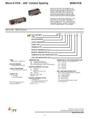 MDM-9SBS Datasheet PDF ITT Cannon 