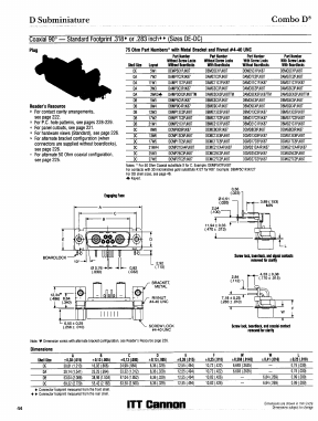 DBMS13C3SVK126 Datasheet PDF ITT Cannon 