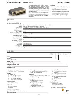 TMDM-C49SL001L Datasheet PDF ITT Cannon 
