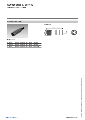 Z180.005 Datasheet PDF Baumer IVO GmbH & Co. KG
