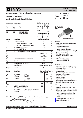 DSEA59-06BC Datasheet PDF IXYS CORPORATION
