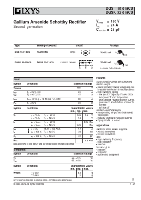 DGSK32-018CS Datasheet PDF IXYS CORPORATION