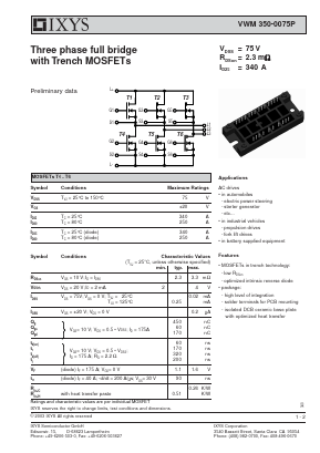 VWM350-0075P Datasheet PDF IXYS CORPORATION