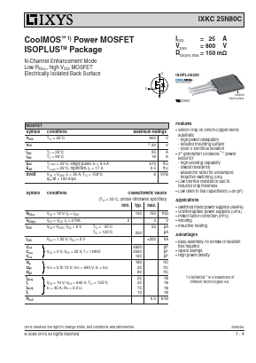IXKC25N80C Datasheet PDF IXYS CORPORATION
