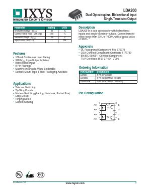 LDA200S Datasheet PDF IXYS CORPORATION