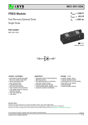 MEO450-12DA Datasheet PDF IXYS CORPORATION