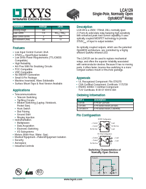 LCA129 Datasheet PDF IXYS CORPORATION