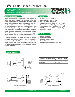 ILC6660 Datasheet PDF Impala Linear Corporation