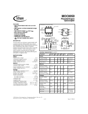MOC8050 Datasheet PDF Infineon Technologies