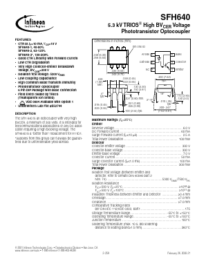 SFH640-3 Datasheet PDF Infineon Technologies