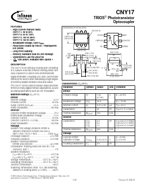 CNY17-3 Datasheet PDF Infineon Technologies