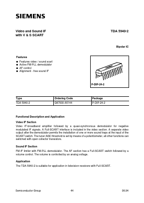 TDA5940-2 Datasheet PDF Infineon Technologies
