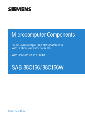 SAB88C166W-5M Datasheet PDF Infineon Technologies