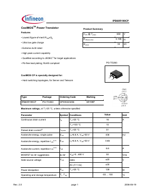 SP000223256 Datasheet PDF Infineon Technologies