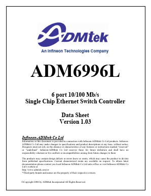 ADM6996L Datasheet PDF Infineon Technologies