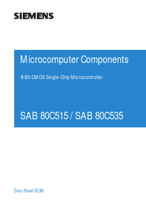 SAB80C535 Datasheet PDF Infineon Technologies