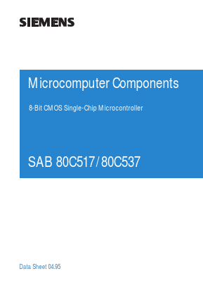 SAB80C537 Datasheet PDF Infineon Technologies