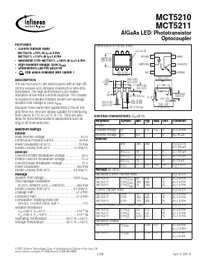 MCT5210 Datasheet PDF Infineon Technologies