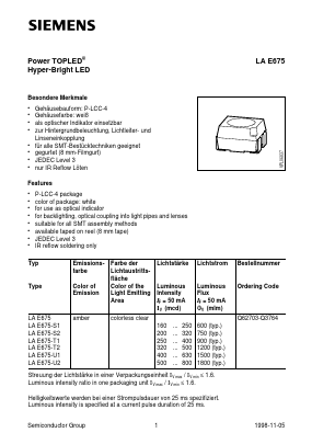 LAE675-S1 Datasheet PDF Infineon Technologies