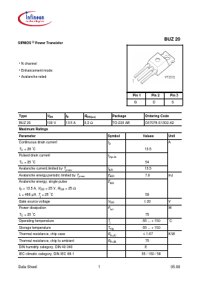 C67078-S1302-A2 Datasheet PDF Infineon Technologies